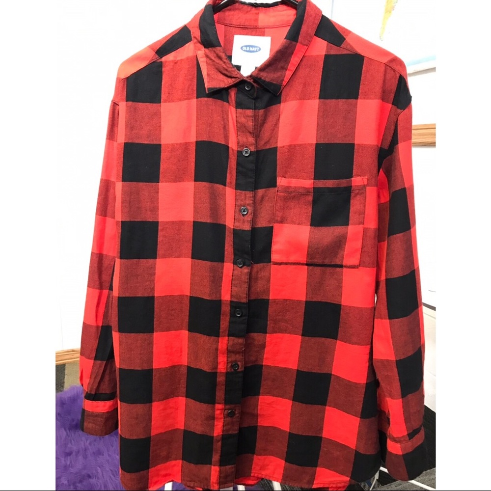 Old Navy Red And Black Flannel
